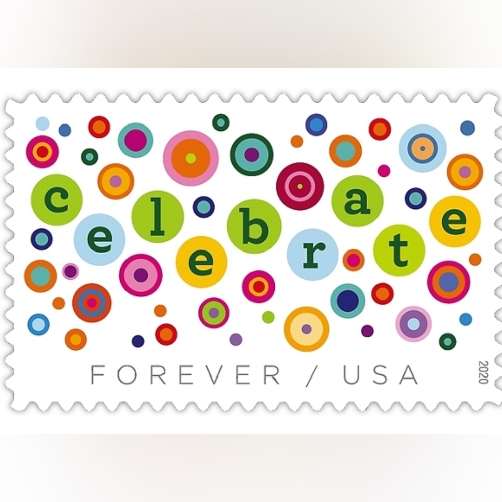 100 USPS Foil Celebrate 2020 Forever First Class Postage Stamps Wedding‎ Party